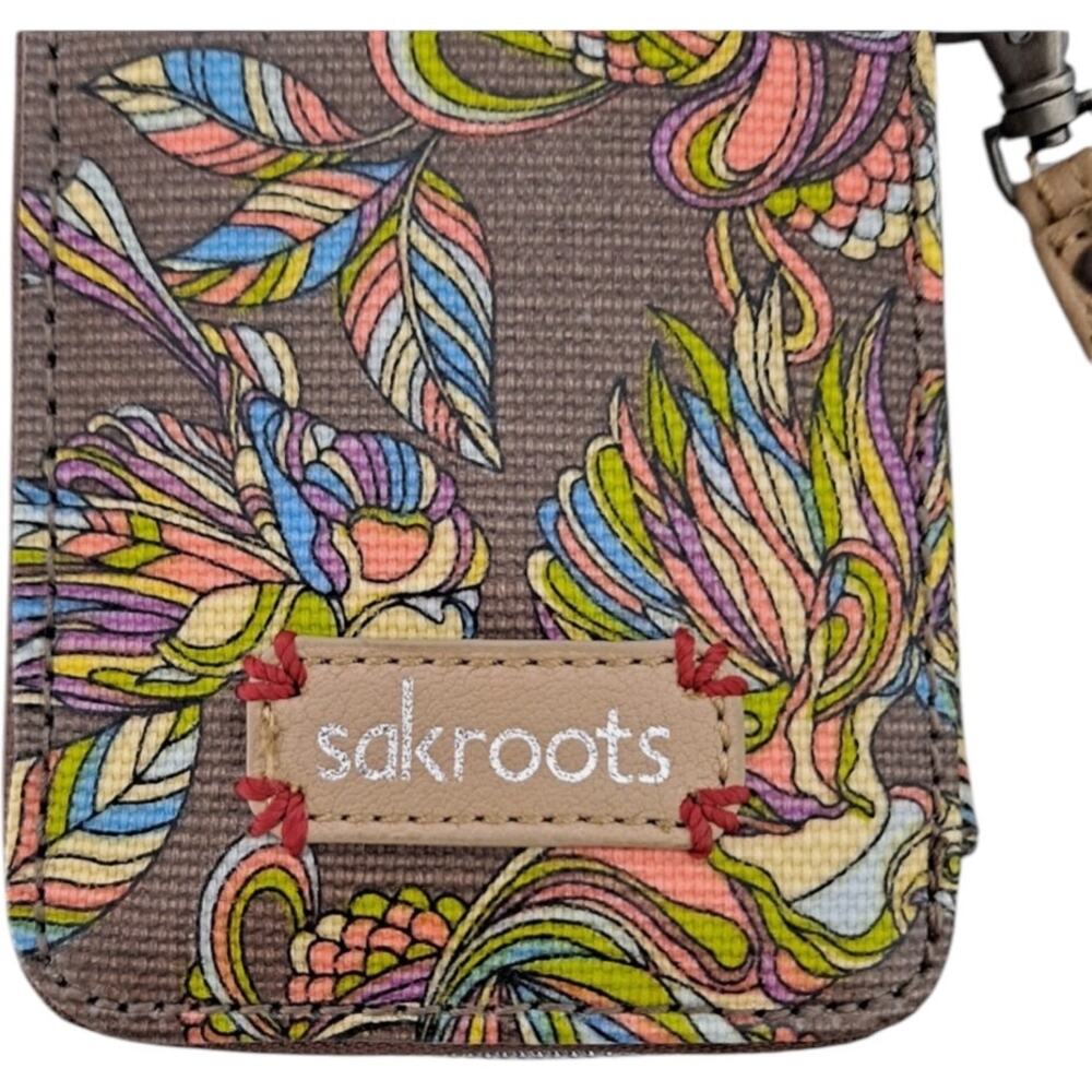 Sakroots Multi-Color Wristlet Wallet With Glitter… - image 1